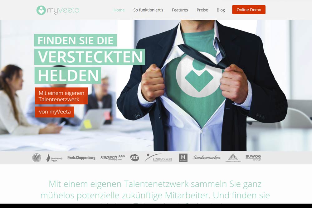 Webdesign, Printdesign, Fotografie - Mein Portfolio MyVeetaPro - Webdevelopment by weidinger.design