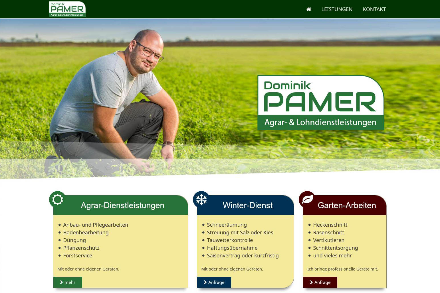 Webdesign, Printdesign, Fotografie - Mein Portfolio agrar-pamer.at by weidinger.design